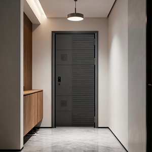 ประตูหน้าบ้านกันขโมย: กันเสียงล็อคลายนิ้วมือมีสไตล์ใบเดี่ยวหรือคู่ - Product Image 3