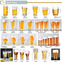Chopes à bière ensemble de chopes avec poignées sans plomb Logo personnalisé verres Juce verre tasse Sublimation verre CLASSIC Modern Party
