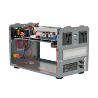 Kit DIY Station d'alimentation portable 2500W Onduleur à onde sinusoïdale pure 12V 24V vers 220V Boîtier de stockage d'énergie extérieur avec affichage numérique