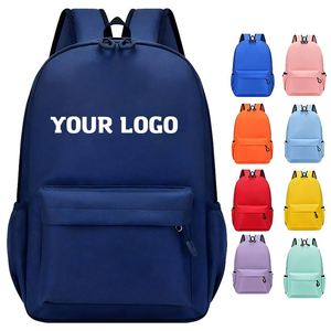 Colorful MOQ 50PCS Promotion Customized Logo Oxford Girls Boys Bookbags Children <b>Backpack</b> School Bags <b>Kids</b> <b>Backpacks</b> - Product Image 1