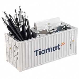 Organizador de Escritorio Personalizado de ABS, Portalápices con Diseño de Contenedor de Envío - Product Image 1