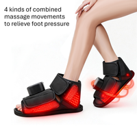 Masseur de pieds sans fil avec compression d'air et chaleur, pantoufle de massage des chevilles et des pieds chauffante en graphène rechargeable sans fil