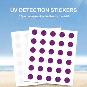UV Stickers for <b>Sunscreen</b> Reapply Reminder Waterproof UV Detection Stickers UV Patches Safe for Kids - Product Image 5