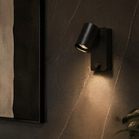Applique murale LED encastrée orientable à angle de faisceau réglable, CRI 95 élevé, température de couleur multiple, construction en aluminium, pour chambre à coucher, intensité variable