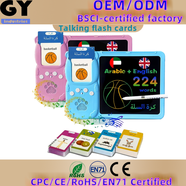 2 in 1 Drawing Tablet for Kids Education Talking Flash Cards & LCD Writing Tablet Plastic Toddler Learning Alphabet & Number Toy