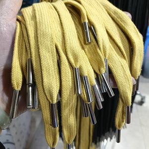 Cordon tubulaire en coton pour pantalon, cordon de serrage avec embouts métalliques, accessoire vestimentaire personnalisé, résistance à la décoloration 4, fourni par l'usine - Product Image 5