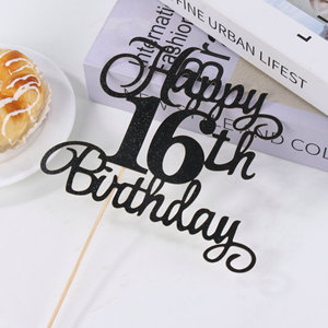 Decoración para Pastel de <span class=keywords><strong>Cumpleaños</strong></span> 2026, Adorno Multicolor de Acrílico Transparente para Pastel, Accesorios para Hornear - Product Image 4