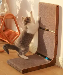 Hot Bán Thân Thiện Với Môi L-Hình Mèo Scratcher Nhà Trong Nhà Với Linen Sisal Corrugate Pads Bài Viết Phần Còn lại Giấy Tờ Cho Mèo Chó