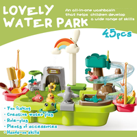 Tables de jeu aquatiques d'été pour l'extérieur, jeu de pêche amusant, jouet multifonctionnel, table sensorielle éducative pour le sable et l'eau pour enfants
