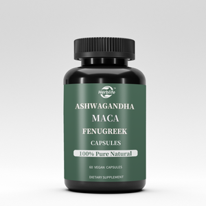 Ashwagandha Maca root <span class=keywords><strong>Fenugreek</strong></span> อาหารเสริมแคปซูล Ashwagandha สำหรับความเครียดทางอารมณ์และการสนับสนุนพลังงาน - Product Image 1