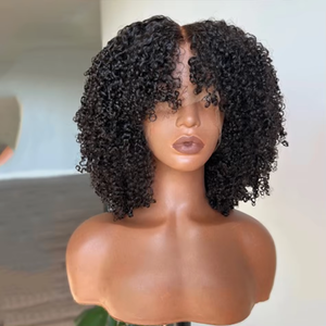 <span class=keywords><strong>Black</strong></span> Friday SDD 5x5 4x4HDClosureBurmese Pixie Curly 300% pelucas baratas calientes para mujeres PrePlucked Bleachedknot ChristmasGlueless peluca - Product Image 4