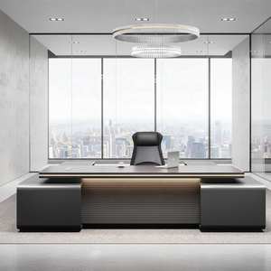 Scrivania Direzionale Moderna di Lusso con Doppi Armadietti e Serratura a Codice Meccanico <span class=keywords><strong>per</strong></span> Ufficio CEO e Dirigenti - Product Image 1