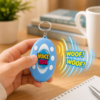 Porte-clés en plastique multi-boutons avec enregistrement vocal en silicone, son ovale, accessoire de porte-clés parlant personnalisé