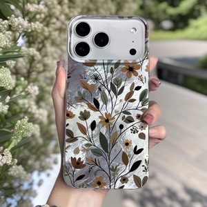 Capa de Celular Retrô com Estampa Floral de Galhos e Folhas para <span class=keywords><strong>iPhone</strong></span> 16 Plus 17 Air Pro Max, Capa Protetora Antichoque - Product Image 1