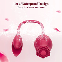 Klitoris-G-Punkt-Rosen-Vibrator mit Vibration, Rosen-Spielzeug für Frauen, Vaginal- und Analstimulator, Brust-Nippel-Ei-Massagegerät
