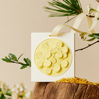 Diffuseur d'huiles essentielles en pierre de gypse coloré et parfumé, rond, suspendu, avec logo personnalisé, pour voiture et maison, vente en gros