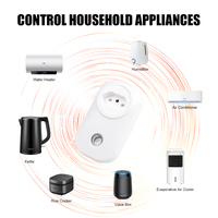 Boîtier de Prise de Courant Intelligente Multiprise Électrique Sans Fil Wi-Fi Retardateur de Flamme en PC Plastique Pour Maison, US UK EU, Avec Alexa et Google