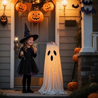 Décorations d'Halloween : Grand support lumineux en forme de fantôme pour bonbons, décoration fantôme mignonne, porte-sucreries pour la fête d'Halloween