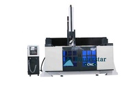 Machine de fraisage CNC à 5 axes pour le travail du bois avec commande PLC Syntec, broche unique, haute rigidité, moteur Yaskawa du Japon