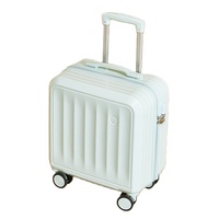 Valise de voyage portable en ABS rigide à 4 roues, 18 pouces, pour maternité, avec chariot intégré