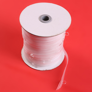 Accesorios Decorativos <span class=keywords><strong>para</strong></span> el Hogar, Cinta de Cortina Transparente de Nailon <span class=keywords><strong>con</strong></span> Ondas Plegables y Anillo, Duradera - Product Image 6