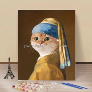Pintura por Números de Gatos Modernos y <span class=keywords><strong>Famosos</strong></span> en 18 Colores, Pintura Acrílica Digital al Óleo <span class=keywords><strong>para</strong></span> Decoración del Hogar - Product Image 2