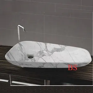 modern style marble bathroom sink villa decoration stone wash basin