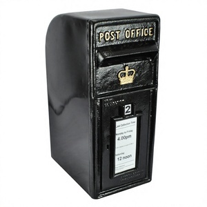 Noir peint fini plainte ou lettres manquantes boîte aux lettres boîte aux lettres décorative extérieure montée et organiser boîte aux lettres unique - Product Image 1