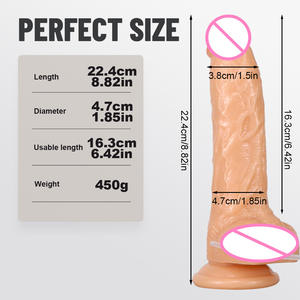 Dildo réaliste souple de 8 pouces avec ventouse et fonction de pulvérisation d'eau - Product Image 2