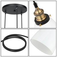 Haute qualité 3 têtes intérieur cuisine comptoir lampe suspendue éclairage Led décoratif minimaliste suspension pour Bar Table à manger