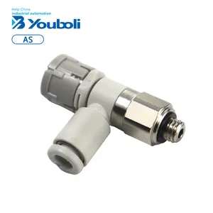Válvula de controle de velocidade graduada de peças pneumáticas série YBL AS Modelos AS1201/AS2201