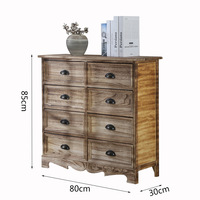 Armoire de rangement pour coiffeuse trois personnes en bois massif de luxe américain rétro hôtel villa chambre à coucher bois foncé