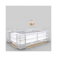 Conception de kiosque de centre commercial exposition verre mur blanc type vitrine comptoir affichage bijou extérieur armoire racks
