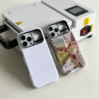 Coque de téléphone Fonlyu vierge pour sublimation pour iPhone 17 16 15 Pro Max, transfert thermique, DIY, coque souple en TPU et rigide en PC 2-en-1