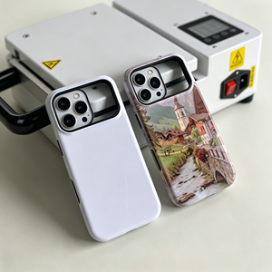 Coque <span class=keywords><strong>de</strong></span> téléphone Fonlyu vierge pour sublimation pour <span class=keywords><strong>iPhone</strong></span> 17 16 15 Pro Max, <span class=keywords><strong>transfert</strong></span> thermique, DIY, coque souple en TPU et rigide en <span class=keywords><strong>PC</strong></span> 2-en-1 - Product Image 1