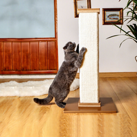 Nouvelle Tendance 2026 : Griffoir pour Chat en Bois et Sisal, Design Colonne Romaine Classique de Luxe, Structure d'Escalade Durable pour Intérieur