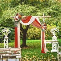 Décoration extérieure de mariage transfrontalière : Arche de bienvenue en soie artificielle avec pivoines et roses, pour accrocher à la porte