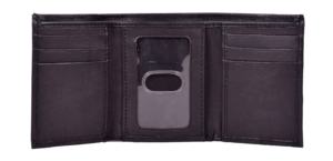 Vente en gros de portefeuilles minimalistes à deux volets, fentes pour cartes de crédit et argent, portefeuilles en cuir minces à deux volets avec blocage Rfid, cadeau pour hommes - Product Image 4