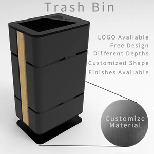 Cestino per spazzatura verticale personalizzabile in acciaio inossidabile posacenere multiuso personalizzabile per uso commerciale per interni esterni - Product Image 5