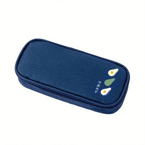 Trousse à crayons multifonction X920 en toile à fermeture éclair pour enfants, motif fruits mignons - Product Image 3
