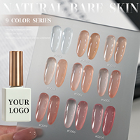 XEIJAYI Vernis à Ongles Gel UV Personnalisé 15ml Série Nude Semi-Transparente Designer Français Non Toxique Longue Durée en Bouteille pour DIY