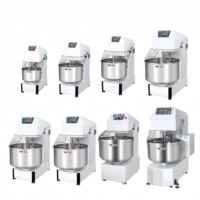 Mixer Spiral Elektrik Berkualitas Tinggi 50kg Peralatan Roti Komersial untuk Roti Pizza