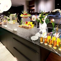 Nouveauté : Présentoir à buffet moderne en acrylique transparent, ensemble de cubes gigognes pour aliments, rehausseurs pour mariage, emballé en boîte