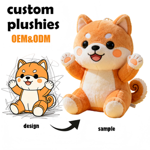Plush Custom Free Sample Available Detailed Embroidery Dog Wedding Souvenir Custom Promotional Plushie
