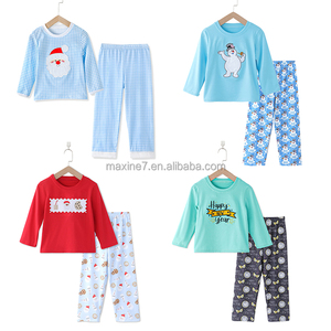 Vêtements filles Arbres <span class=keywords><strong>de</strong></span> Noël Smockés Vêtements pour enfants Ensemble <span class=keywords><strong>de</strong></span> frères et sœurs Costume rayé rose pour filles Tenues 2 pièces pour petites filles - Product Image 3