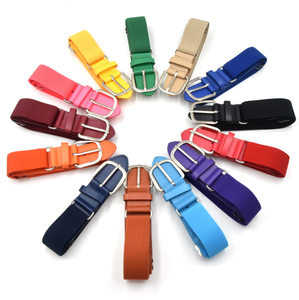 Fabrika toptan ayarlanabilir elastik <span class=keywords><strong>PU</strong></span> kemer bel bandı alaşım beyzbol softbol üniforma yetişkin gençlik için kemerler - Product Image 6