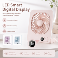 Mini ventilateur de bureau magnétique rose, violet, bleu, corps fin et léger