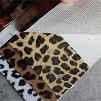 Cuir synthétique PVC 0,8 mm à motif léopard et vachette, résistant à l'abrasion, pour sacs, étuis, matériaux de chaussures et bagages
