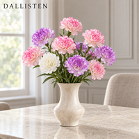 Tige de fleur d'œillet artificielle Dallisten, bouquet floral réaliste en soie pour la décoration de mariage, maison, hôtel, fête, table, vente en gros