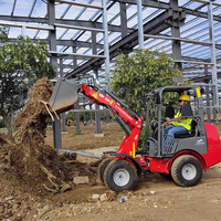 Chargeur agricole neuf Landward à moteur Kubota, hydraulique à haut débit, petit chargeur 4 roues, prix bas de gros